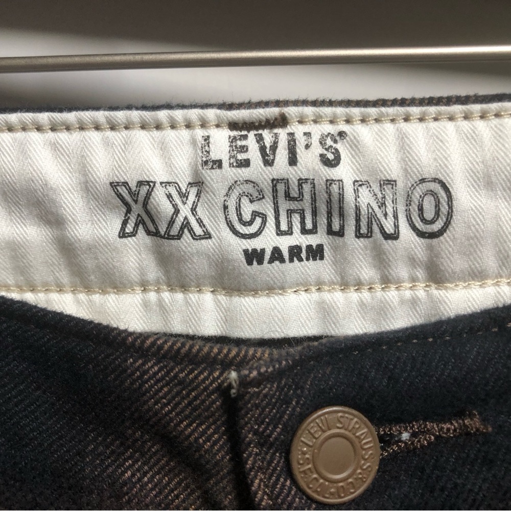 Levi's 30 x 32 XX Chino Warm Straight Fit Brown Plaid Wool Blend pre-owned